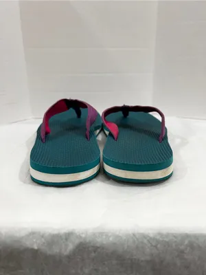 TEVA Deckers Flip-Flop Teal And Purple Size 9 Or 9.5 Lightweight Comfy thumbnail 3