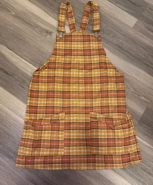 No Boundaries Plaid overall dress thumbnail 1