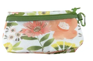 Thirty One Gifts White‎ & Pink Floral Makeup Bag Zipper Transparent Pouch Travel thumbnail 1