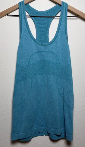 Lululemon Women Swiftly Tank Top Size 6‎ Blue Swiftly Tech Racerback Heathered thumbnail 1