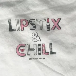 Sephora Lipstick & Chill Drawstring Cloth MakeUp Delicates Travel Bag White New thumbnail 2