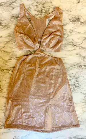 Glittering Cutout Mini Dress thumbnail 5