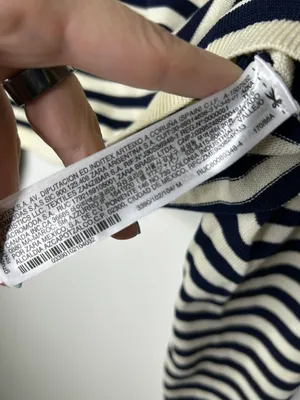 ZARA Striped Crop Blue White Knit Size Medium thumbnail 5
