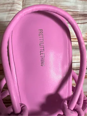 PRETTYLITTLETHING Pink Square Toe Strappy Low 4” Block Heeled Sandals Size 8 NIB thumbnail 7