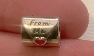 PANDORA Authentic Sterling Silver 925 To My Love Envelope Charm thumbnail 5