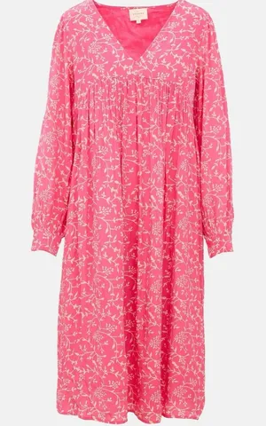Sézane Fuchsia Nilla V-Neck Tent Dress Sz 40 US 8 thumbnail 1