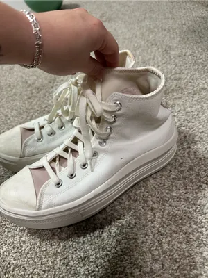 Converse White High-Top Canvas Sneakers thumbnail 4