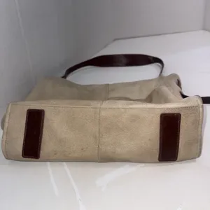 HOBO International Leather Western Beige & Brown Slouchy Tote Bag Purse Handbag thumbnail 6