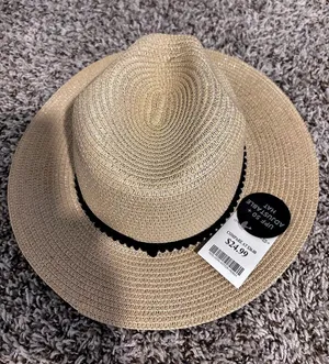 Rachel Zoe Women's Woven Sun Hat in Brown NWT thumbnail 1