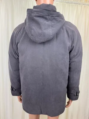 Women's London Fog Down Feather Fill Hooded Coat Jacket Sz MD Reg Charcoal Gray thumbnail 5