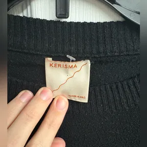 Kerisma Black Wool Blend Sweater Size Large/XL thumbnail 2
