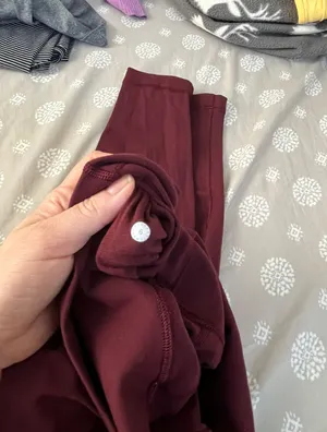 Lululemon Maroon Wunder Under Luon Leggings Size 6 thumbnail 4