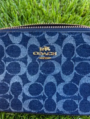 Coach Charter 19 in Signature Denim with gold hardware thumbnail 2