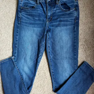 American Eagle Outfitters Dark Blue Skinny Jeans thumbnail 2