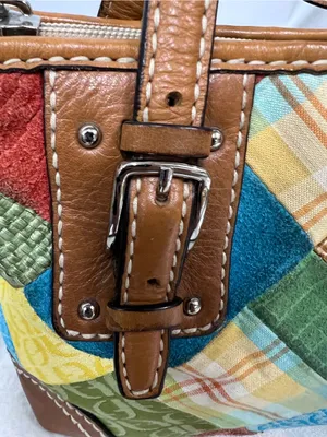 Fossil Patchwork Multicolor Women’s Satchel handbag purse thumbnail 10