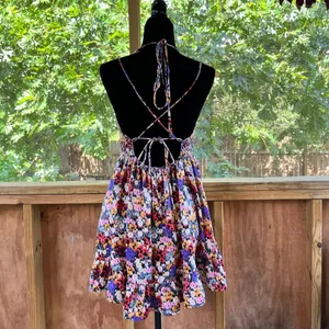 Urban Outfitters Naoi Strappy Mini Dress Colorful Floral Size M thumbnail 7
