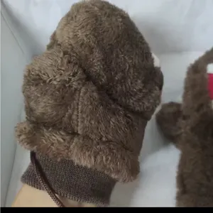 Brown Furry Monster Mittens thumbnail 4