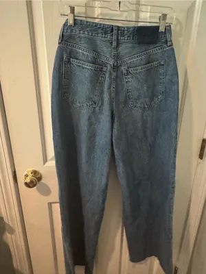 Abercrombie & Fitch Curve Love Wide Leg High Rise Jeans NWT Sz 25 | 90s Baggy thumbnail 4