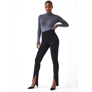 Spanx The Perfect Front Slit Legging Women Large Tall Black NWT Ponte Slimming thumbnail 5