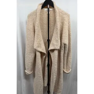 Arlotta Studio Women's Medium‎ Cream Luxurious Plush Textured Knit Robe thumbnail 2