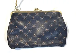 VINTAGE Valentino Garavani Monogram Tote Shoulder Bag & Matching Pouch Clutch thumbnail 13