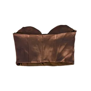 Zara Satin Effect Corset Top Rose Bronze Strapless Bustier Women S NWT thumbnail 2
