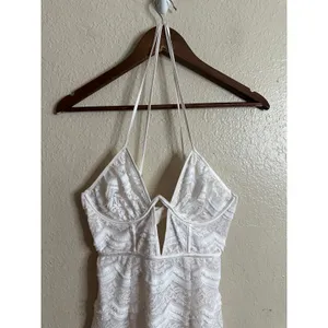 For Love and Lemons Mimi Mini Dress White Lace Bustier Womans S thumbnail 5
