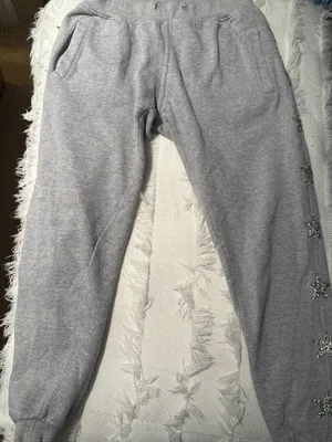 Grey Sweatpants With Silver Stars Gray thumbnail 2