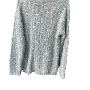 Hem & Thread size soft boxy multi colored fluffy sweater. thumbnail 3