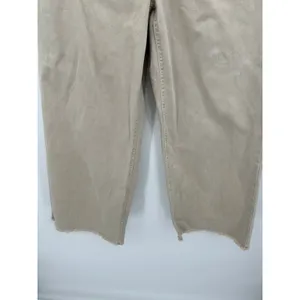 Stitch Star Womens 10‎ Khaki Tan Wide Leg Jeans Raw Hem SS2881-1 thumbnail 3