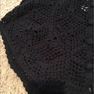 Black knit spaghetti strap top never worn thumbnail 2