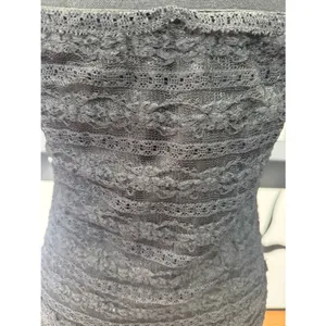 Max Studio Black Lace Strapless Midi Dress Women's Size 12 EUC Cocktail Chic thumbnail 6