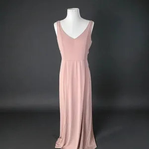 Show Me Your Mumu Jenn Maxi Dress – Neutral Mauve Chiffon Blush– Size XL – NWT thumbnail 3