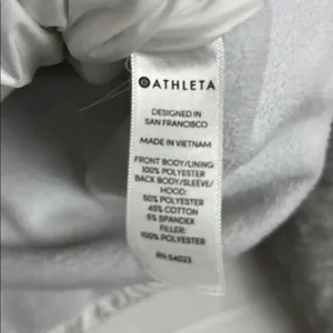 Athleta Women’s cozier primaloft insulated white gray hoodie jacket size S thumbnail 4