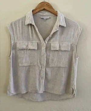 Women's Cream Sleeveless Top thumbnail 1