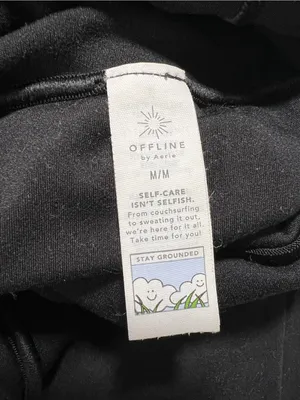 Offline by Aerie Black Real Me Flare Hi-Rise Pants Size Medium thumbnail 5