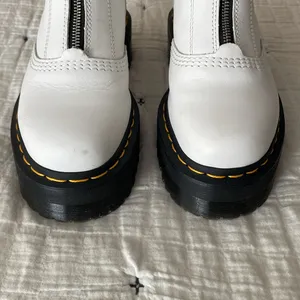 DR. MARTENS Jetta Zipped Sendal Leather Platform Boots in White Size 38 EU 7 US thumbnail 6