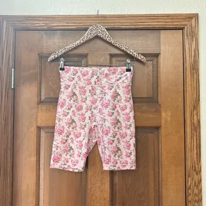 LOVESHACKFANCY X BANDIER Biker Shorts in Peony Garden Size Small thumbnail 2