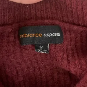 Burgundy, Grey and White Stripe Sweater thumbnail 2