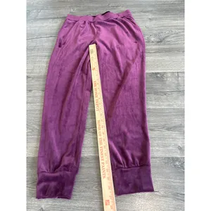 Cable & Gauge Studio Purple Velour Tracksuit Set Zip Hoodie Joggers Womens Med thumbnail 7
