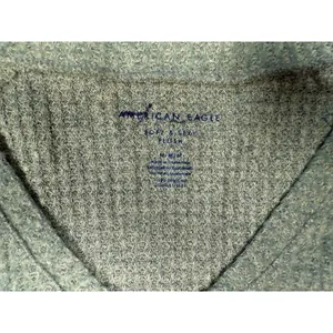 American Eagle Soft & Sexy Plush‎ Green V-Neck Long Sleeve Top Comfy Casual thumbnail 6