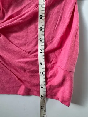 Zella Twist Front T-Shirt XS Hot Pink Cotton Modal Athleisure NWOT thumbnail 5