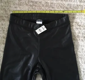 Express NWT high waisted faux Thermal leather pull on leggings Size S thumbnail 8
