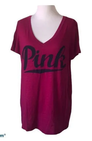 5/$30 🎈 Pink Victorias Secret women’s small logo‎ tee thumbnail 1
