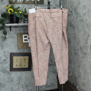 NWT Cj Banks Size Textured Relaxed Fit High Rise Trousers 5331 16W Brown Red thumbnail 2