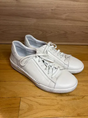 Josef Seibel Women's White Leather Low Top Sneakers - Size 8 thumbnail 2