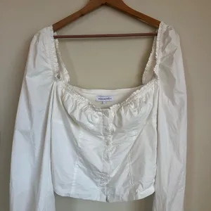 WeWoreWhat Ruched Cup Top in Optic White thumbnail 2