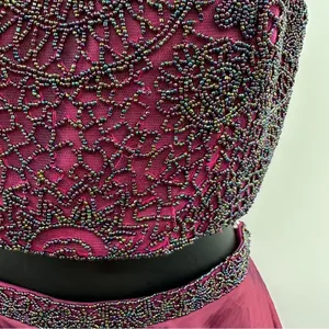 Sherri Hill‎ Burgundy Maroon Beaded Two Piece Homecoming Mini Dress Size 6 thumbnail 10