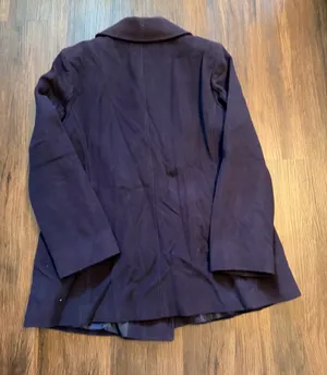 Croft & Barrow Plum Double Breasted Pea Coat size 1X thumbnail 3