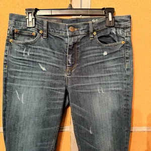 J.Crew Reid Skinny Jeans Size 30 (10) Medium Wash Distressed Stretch Denim thumbnail 6